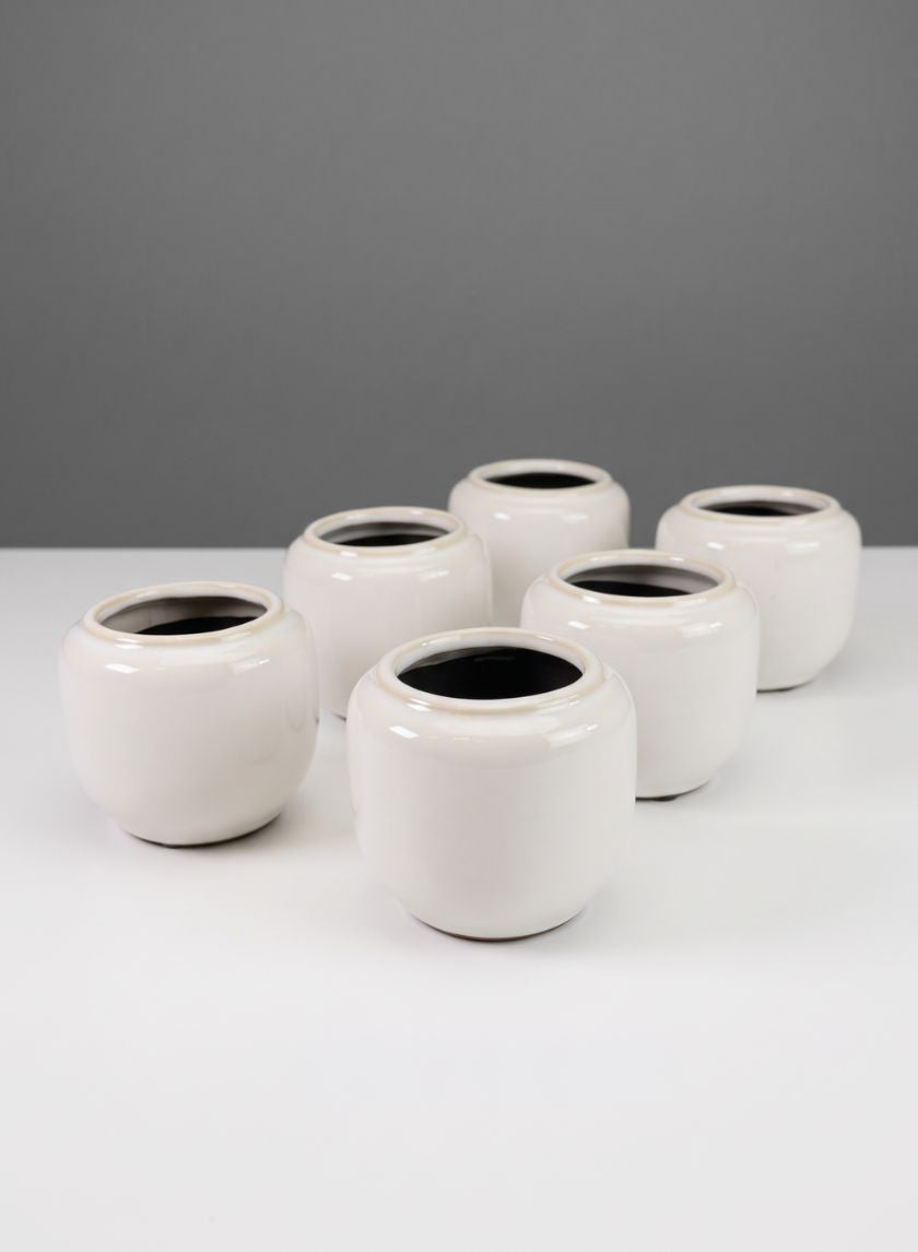 Alsace White Cachepot Vase