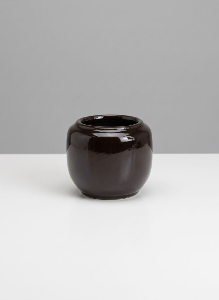 3in Tall Alsace Noir Cachepot Vase, Set of 4