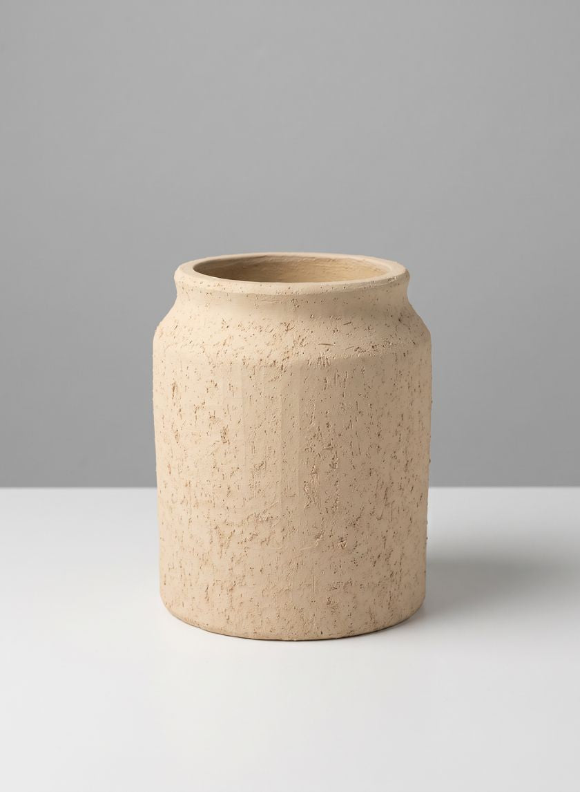 9in Tall Raincy Ceramic Sandstone Vase