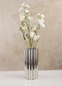 9.75in Tall Nuage Silver Stainless Steel Vase Decor Jamali Garden