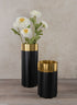 Narita Black and Gold Stainless Steel Vase