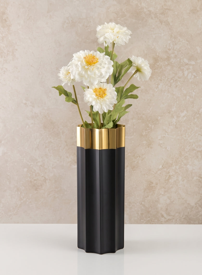 12in Tall Narita Stainless Steel Vase Decor Jamali Garden