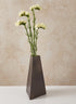 8.25in Tall Pisa Triangle Stainless Steel Vase Decor Jamali Garden