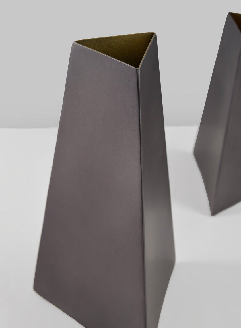 Piza Traingle Stainless Steel Vase Decor Jamali Garden