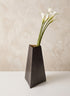 6.75in Tall Pisa Triangle Stainless Steel Vase Decor Jamali Garden