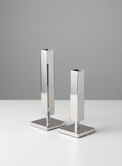Tuileries Stainless Steel Pedestal Statement Vase Decor Jamali Garden