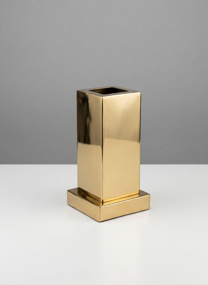 8in Tall Tuileries Gold Stainless Vase Decor Jamali Garden