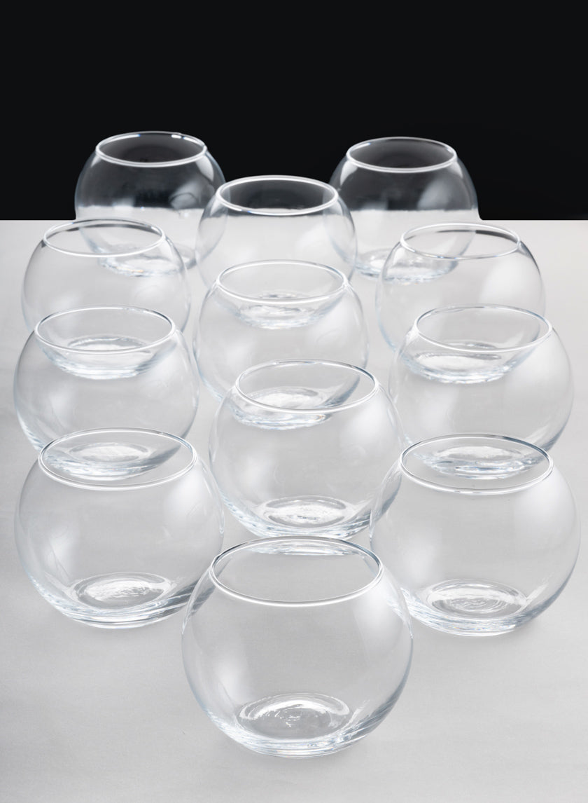 4.75in Wide Best Value Glass Fishbowl, Set of 12 Decor Jamali Garden