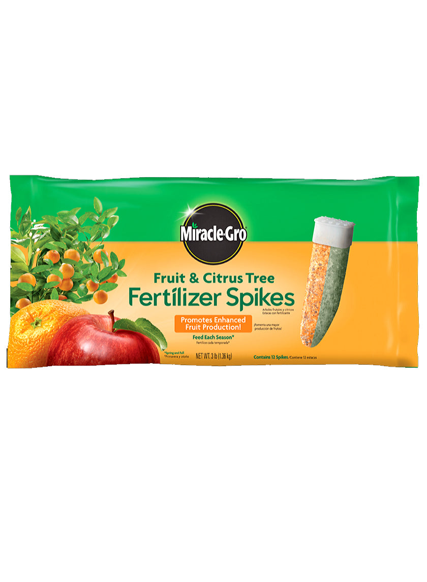 fruit fertilizer for plants Scotts Miracle Gro Fruit & Citrus Spikes