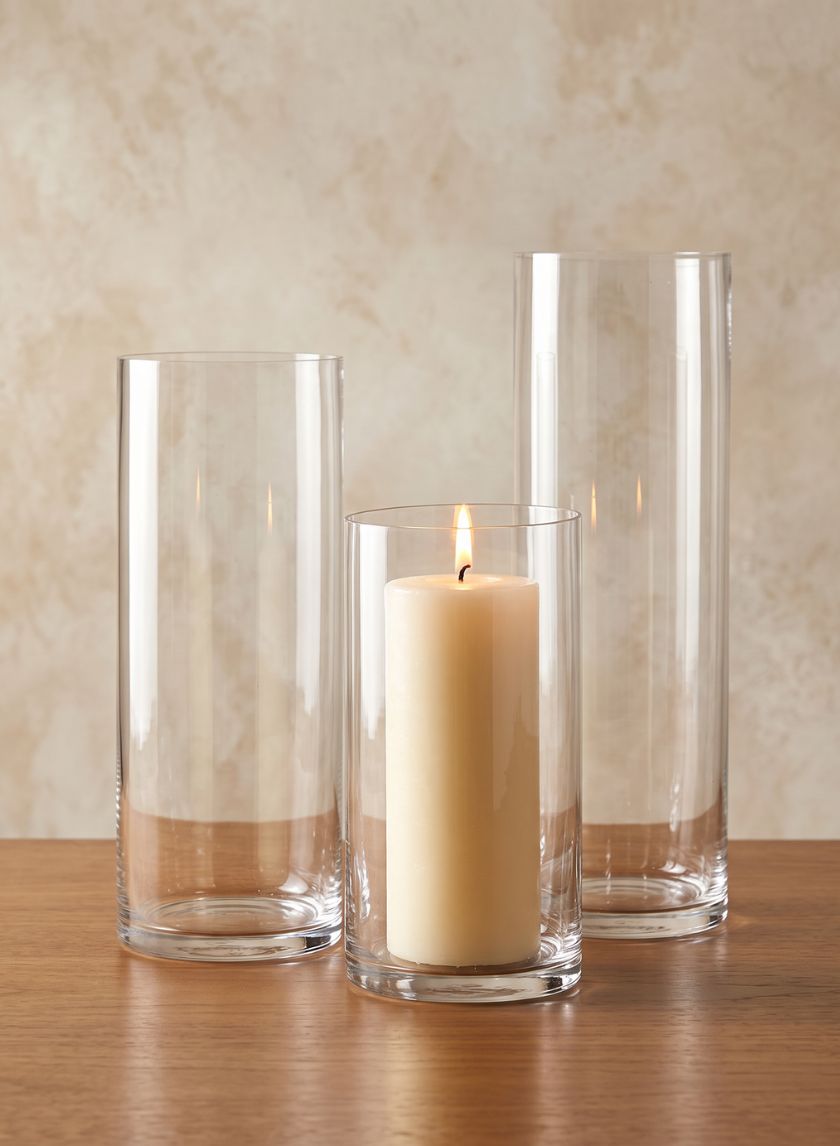 Glass Cylinder Vase Decor Jamali Garden