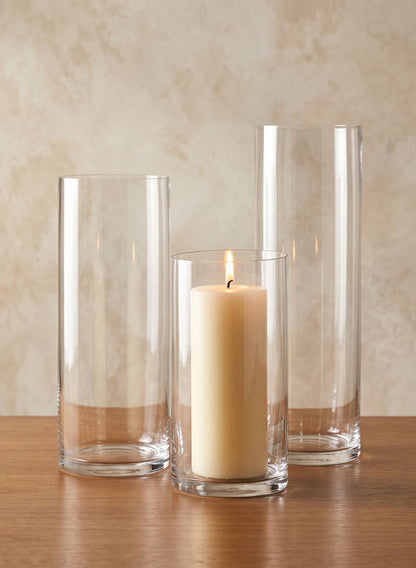 Glass Cylinder Vase Decor Jamali Garden