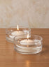 Transparent Low Glass Bowls, Set of 2 Decor Jamali Garden