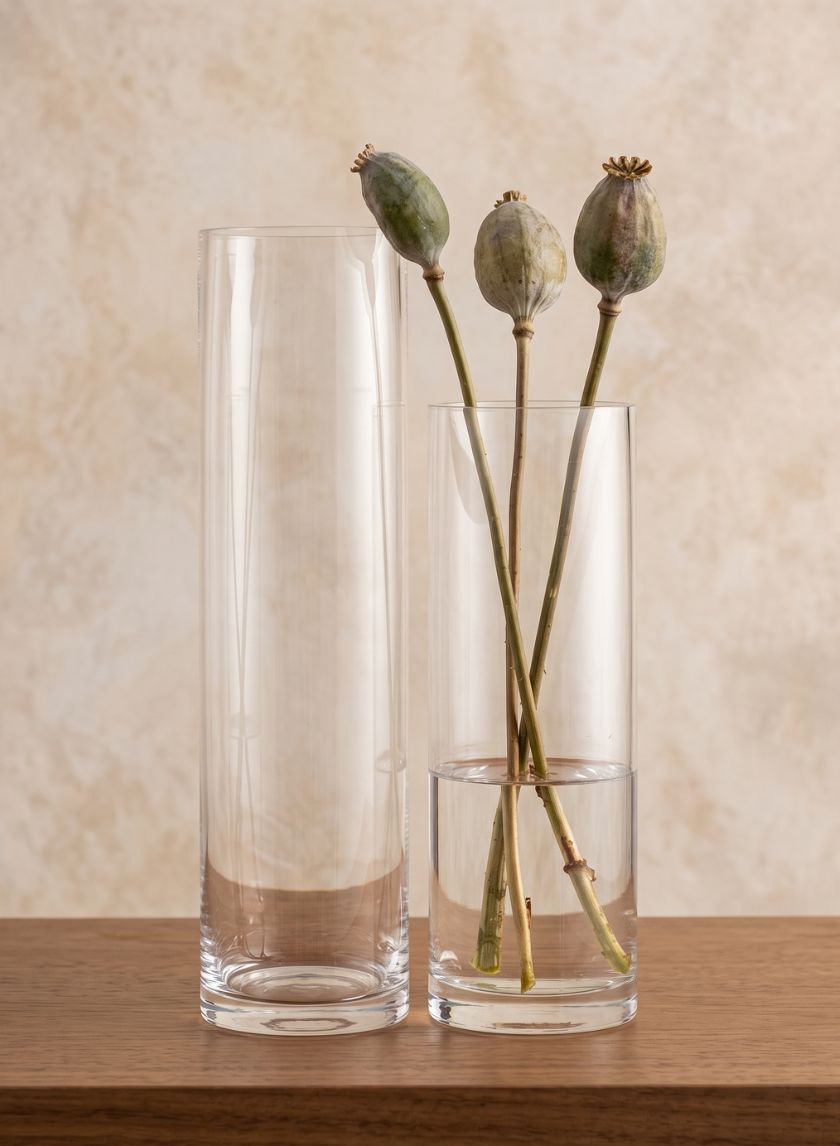 Slim Glass Cylinders Decor Jamali Garden