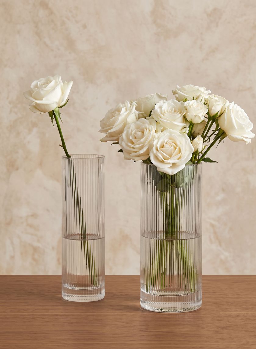 Vienna Pleated Glass Cylinder Decor Jamali Garden