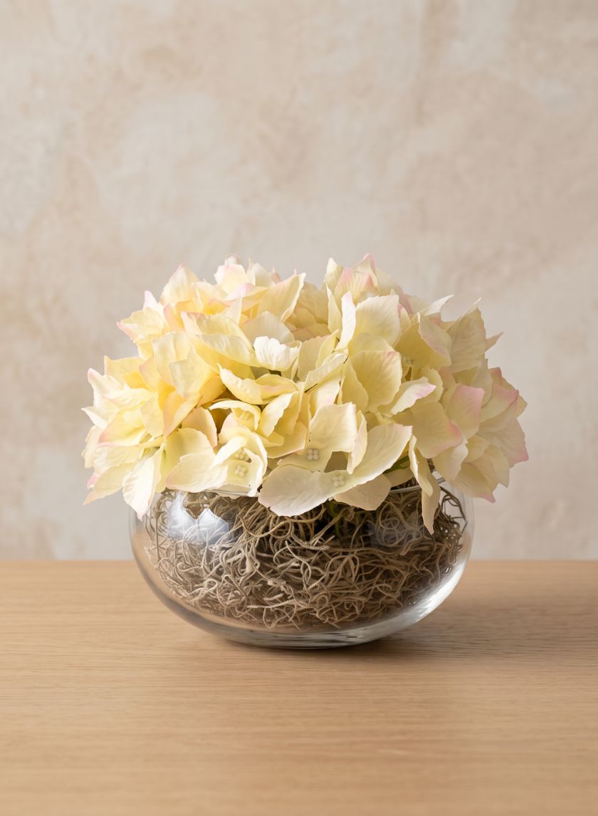 6in Wide Clear Glass Bowl Decor Jamali Garden