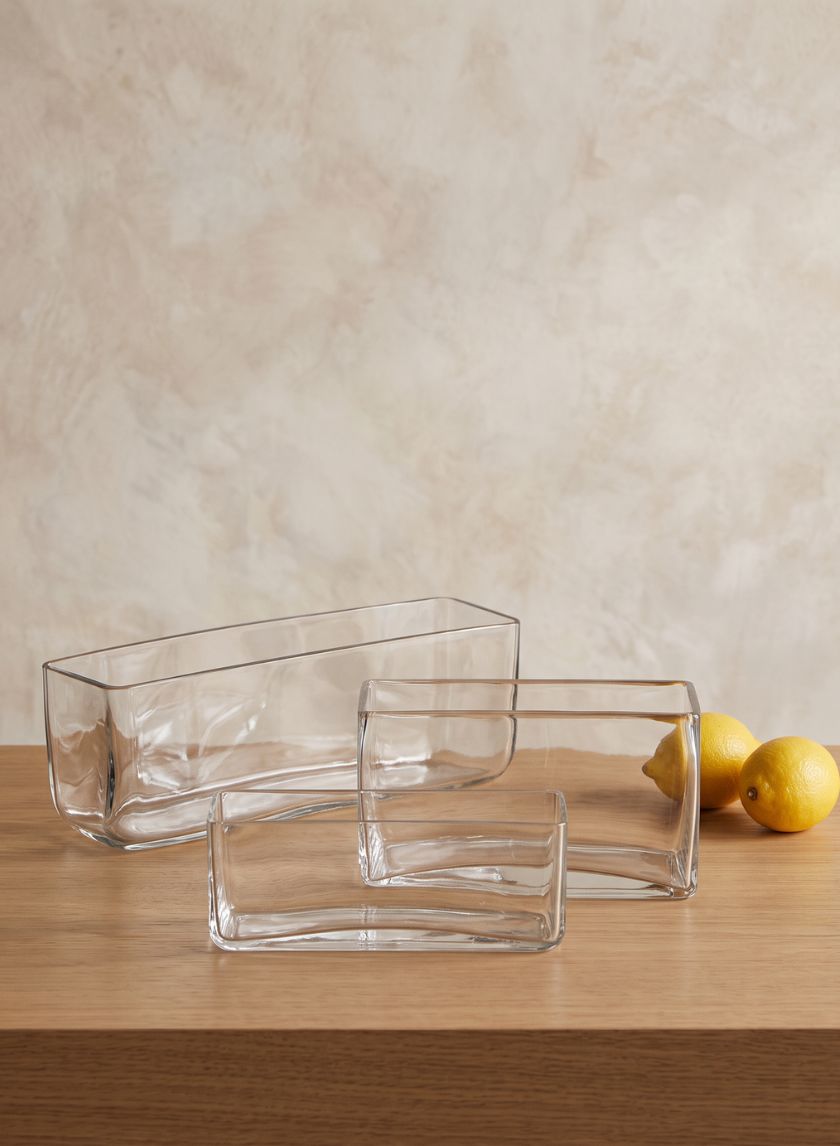 Rectangular Clear Glass Vases Decor Jamali Garden