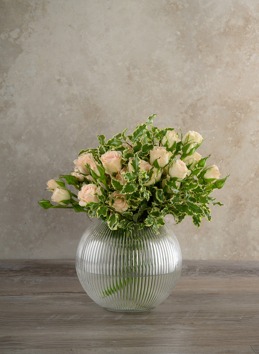 Pleated Glass Fishbowl Vase Decor Jamali Garden