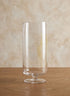 14in Tall Footed Hurricane Glass Vase Decor Jamali Garden