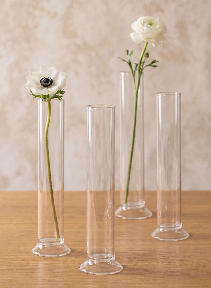 Create Elegant Displays with 8in Clear Glass Bud Vases – Jamali Garden