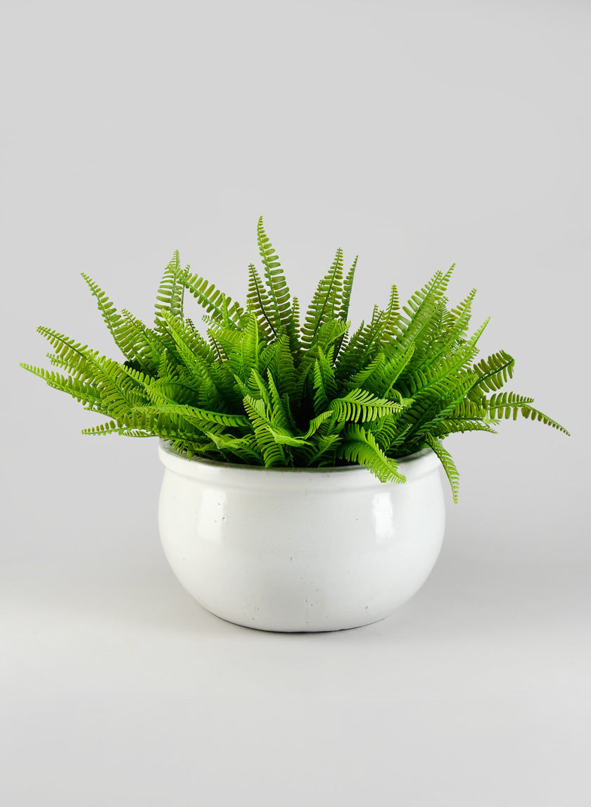 bright ceramic plant pots 13in Wide Bright White Bavarian Pot
