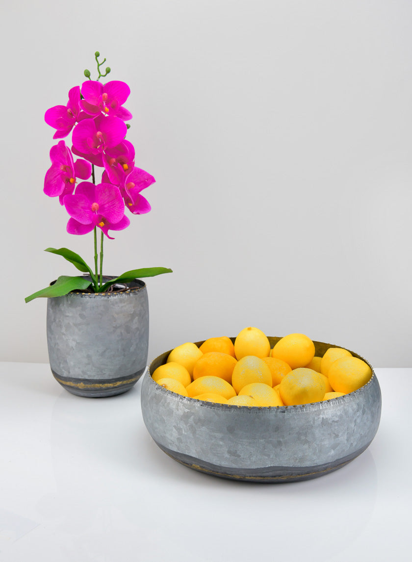 iron pot planter set 6.25in Tall Byzantine Galv Iron Pot – Jamali Garden