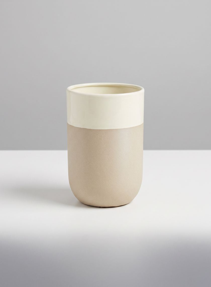 Sand Enamel Metal Vase