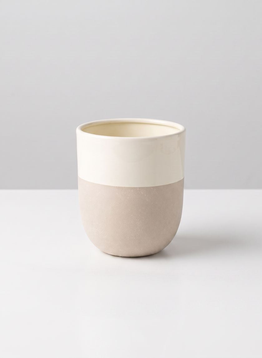 Sand Enamel Metal Vase