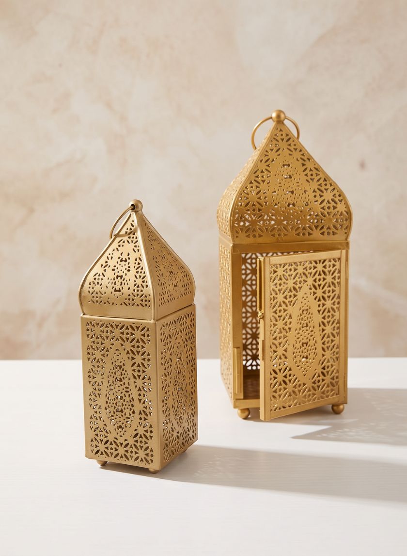 Gold Alhambra Square Lantern