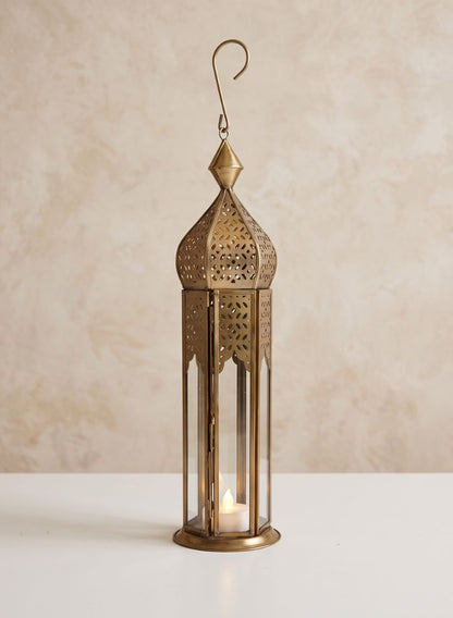 Antique Bronze Mahal &amp; Taj Square Lantern Decor Jamali Garden