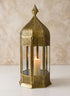 21.5in Tall Gold Aravali Lantern Decor Jamali Garden