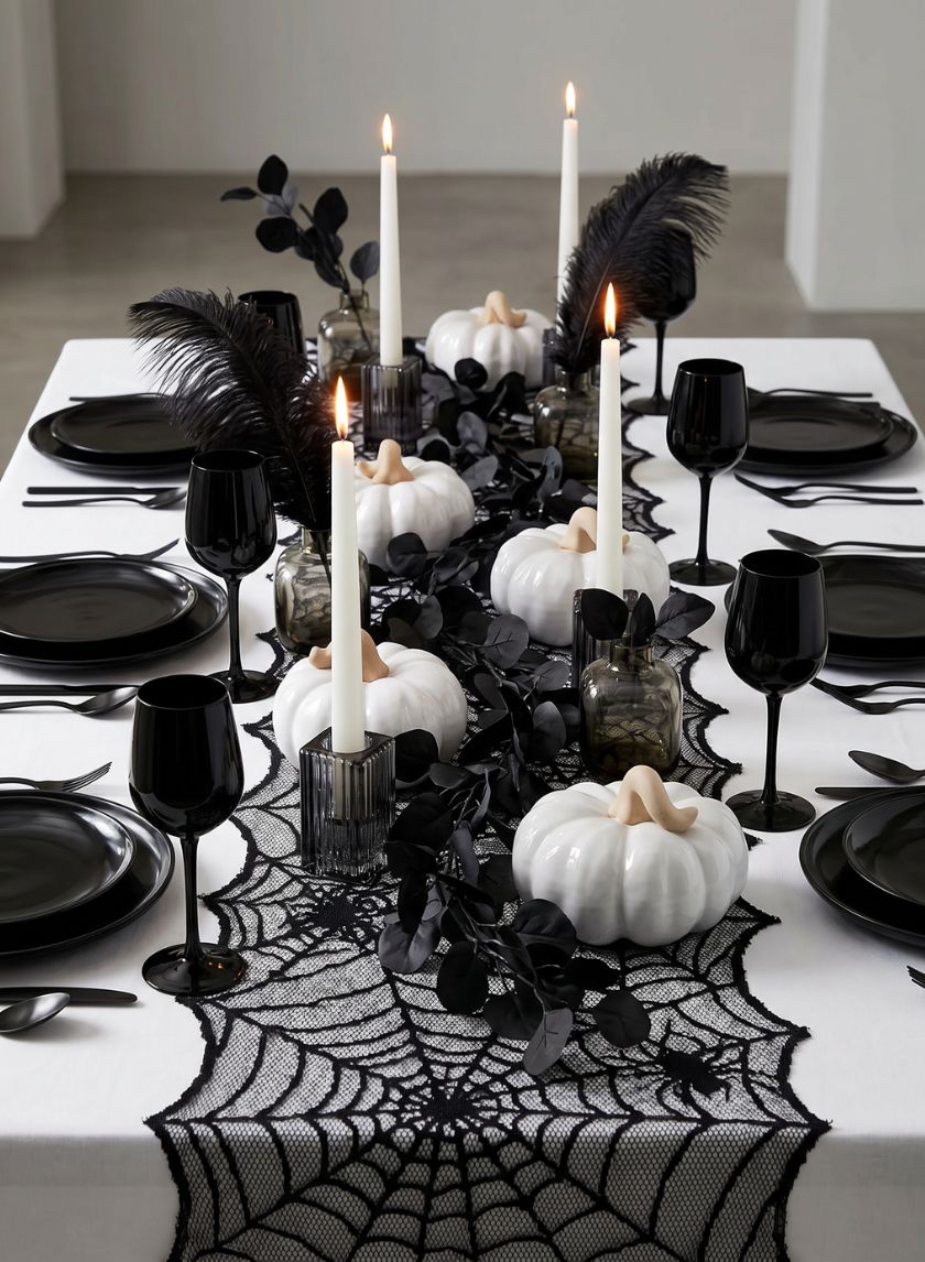 6in Wide Porcelain White Wash Pumpkins Decor Jamali Garden