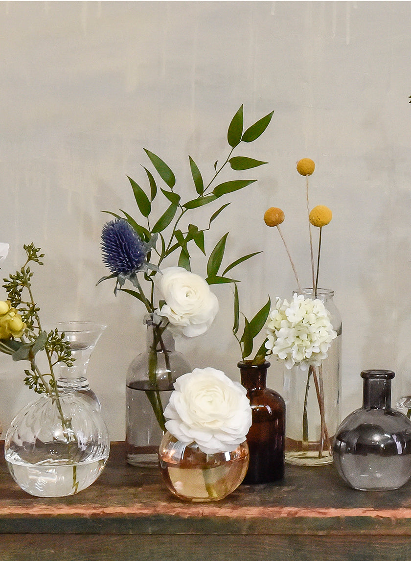 house plants in glass vases 3in Wide Amber Luster Glass Ball Bud Vase, Set of 4 – Jamali Garden