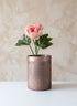 7.75in Tall Tromso Matte Rose Glass Cylinder Decor Jamali Garden