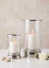 Silver & Glass Candle Hurricane