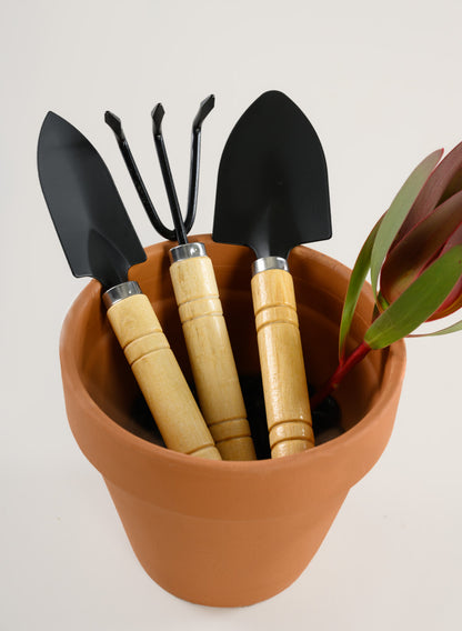 Wood Handle Mini Tool Kit Decor Jamali Garden