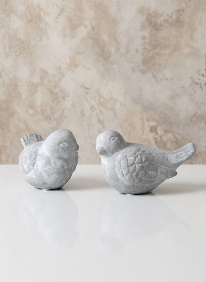 5in Long Atelier Antiqued Cement Bird, Case of 2 Decor Jamali Garden
