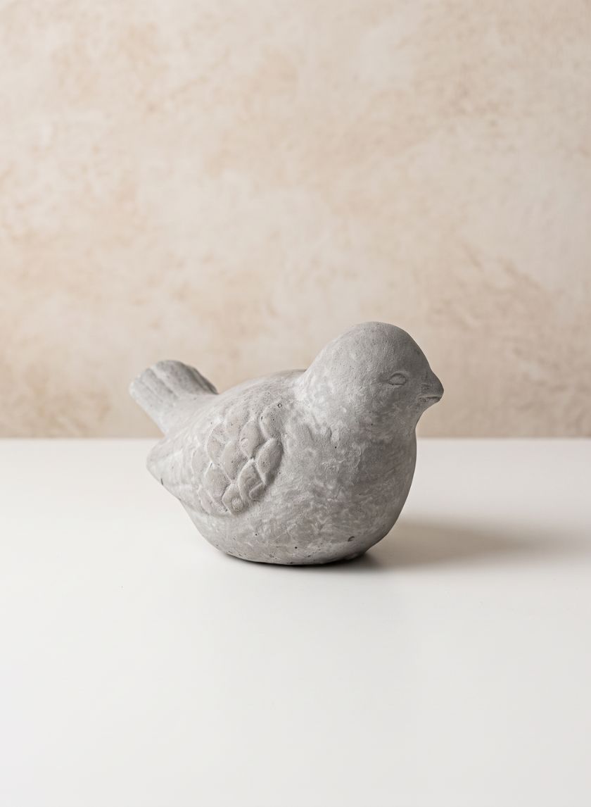 5in Long Atelier Antiqued Cement Bird, Case of 2 Decor Jamali Garden