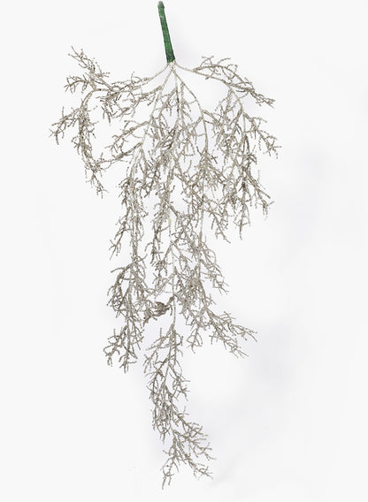 31in Long Light Champagne Glitter Pine Branch Decor Jamali Garden