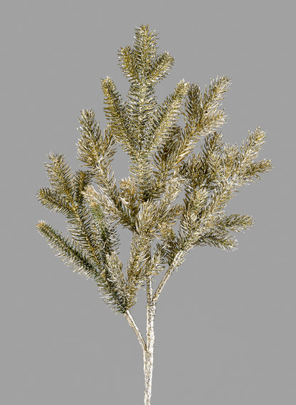 28in Long Glittered Champagne Pine Spray Decor Jamali Garden