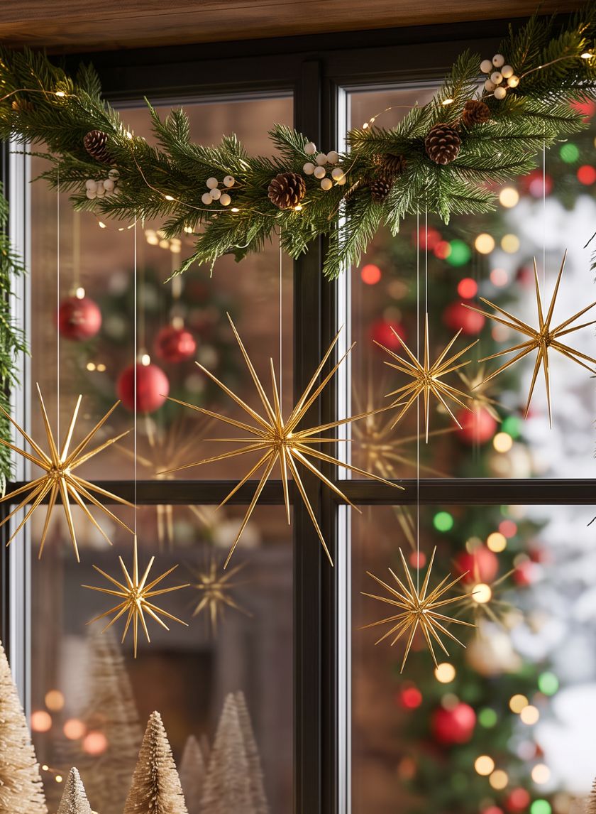 Gold Starburst Ornament Decor Jamali Garden