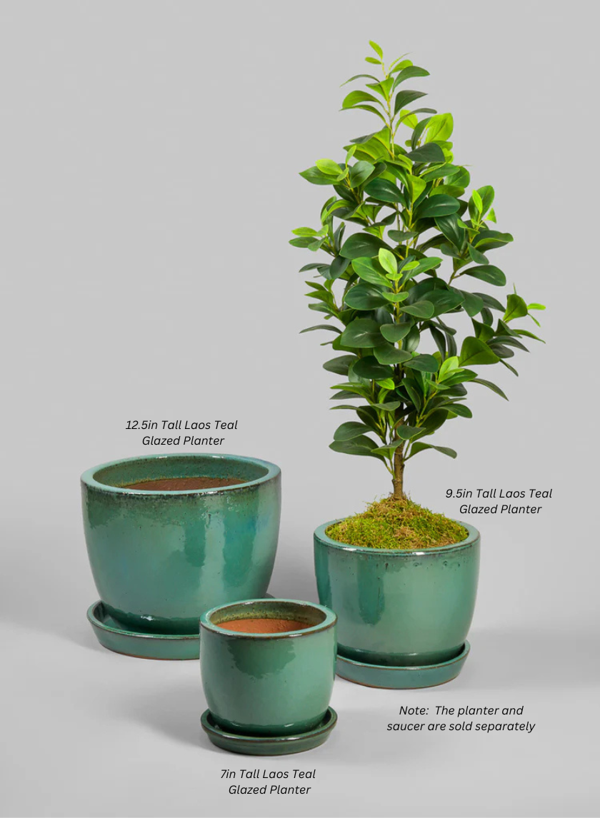 Laos Teal Glazed Ceramic Planter – Jamali Garden Laos Teal Glazed Ceramic Planter – Jamali Garden
