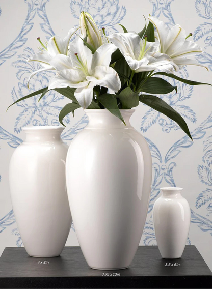 Porcelain White Ginger Vase | Jamali Garden Porcelain White Ginger Vase | Jamali Garden