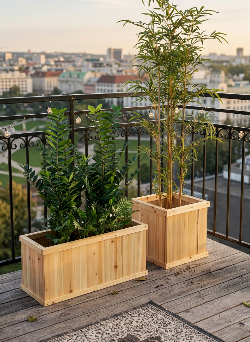 Windham Rectangular Outdoor Deep Wood Planter Box – Jamali Garden Windham Rectangular Outdoor Deep Wood Planter Box – Jamali Garden
