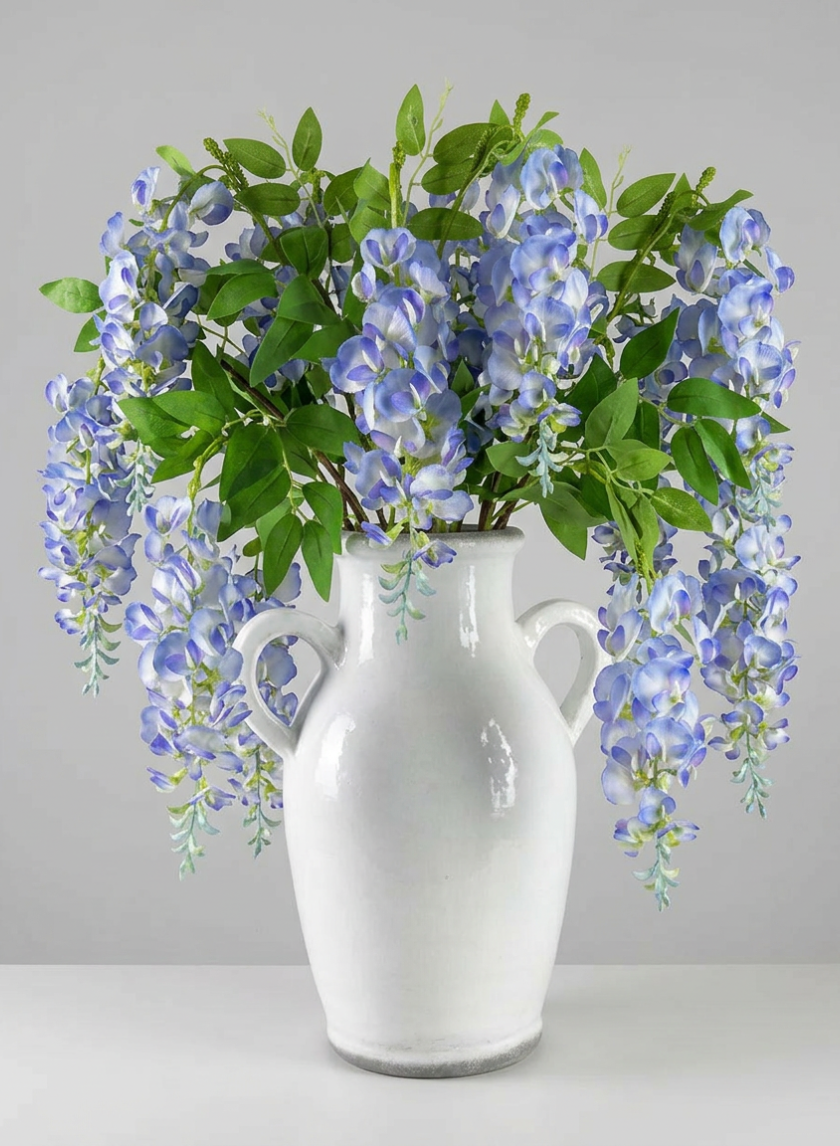 37in Long Blue Wisteria Spray, Case of 12 Decor Jamali Garden