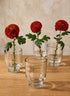 5in Tall Campana Glass Candleholder, Large, Set of 4 Decor Jamali Garden