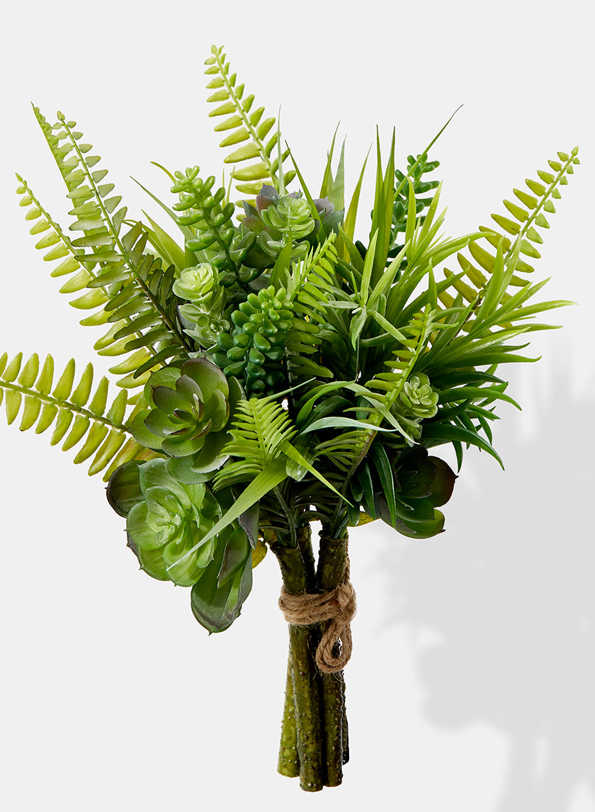 faux succulent bouquet 12in Long Mixed Succulent Bouquet