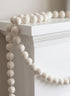 5ft Long Ivory Felt Ball Garland Decor Jamali Garden