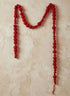 58in Long Red Felt Step Ball Garland Decor Jamali Garden