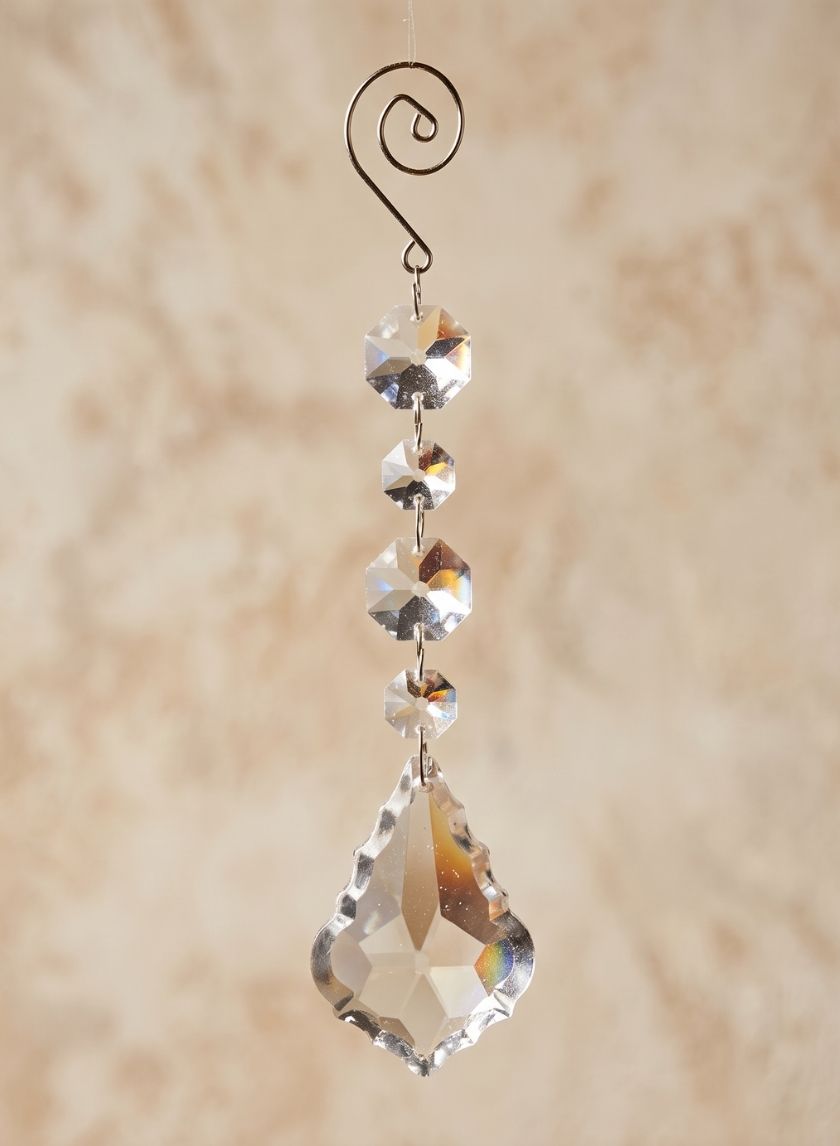 5.5in Long Crystal Ornament Decor Jamali Garden