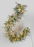 6ft Long Warm White Pre-Lit Garland (300 Lights) Decor Jamali Garden
